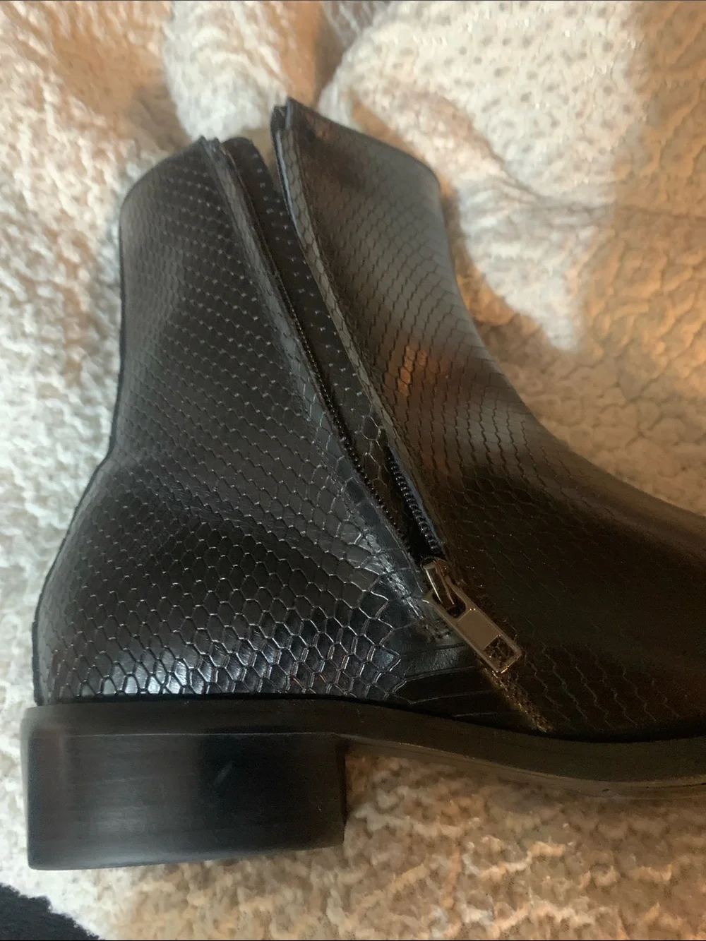 Aldo Black Textured Leather Chukka Boots